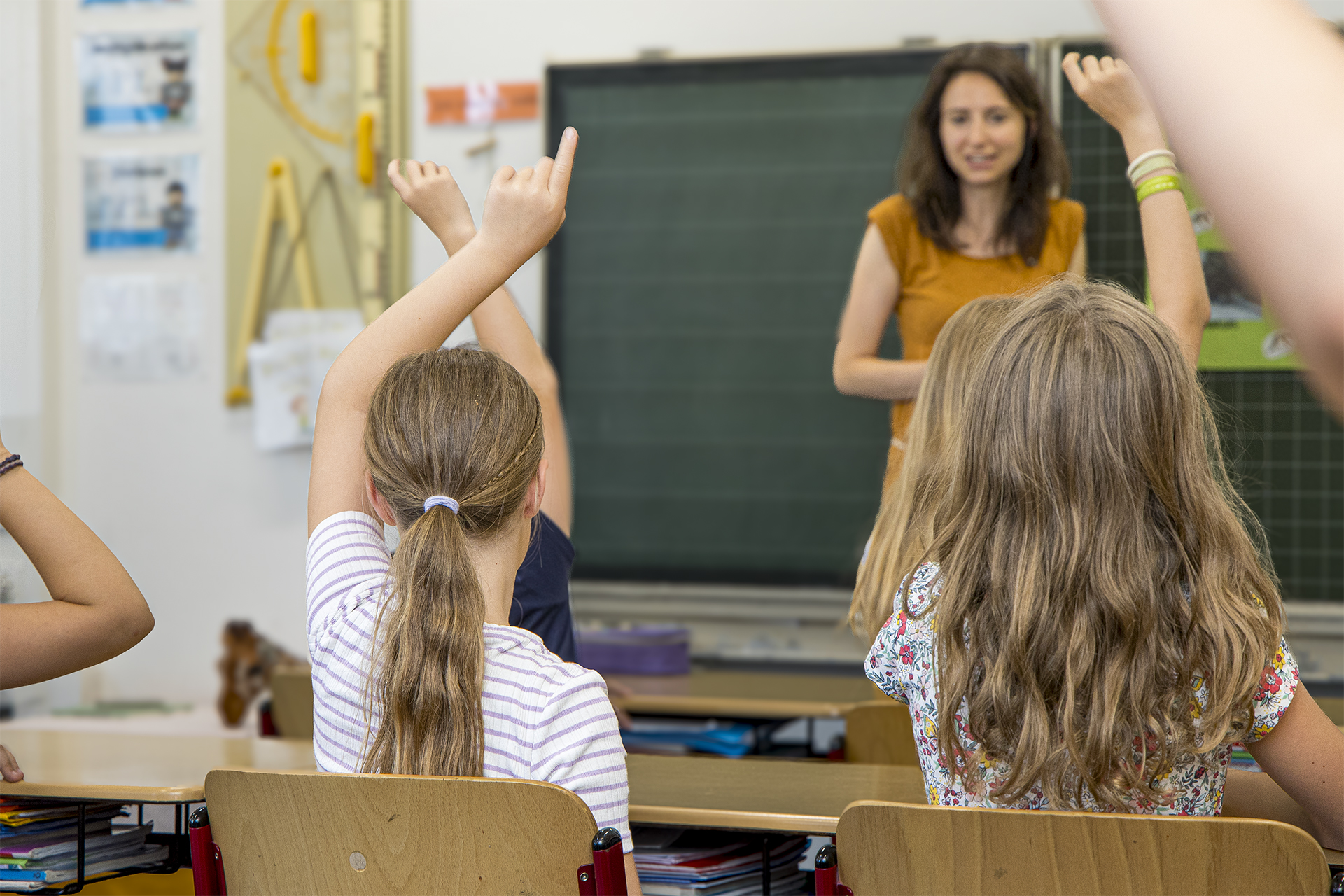 Blick in ein Klassenzimmer in der Grundschule Aulendorf